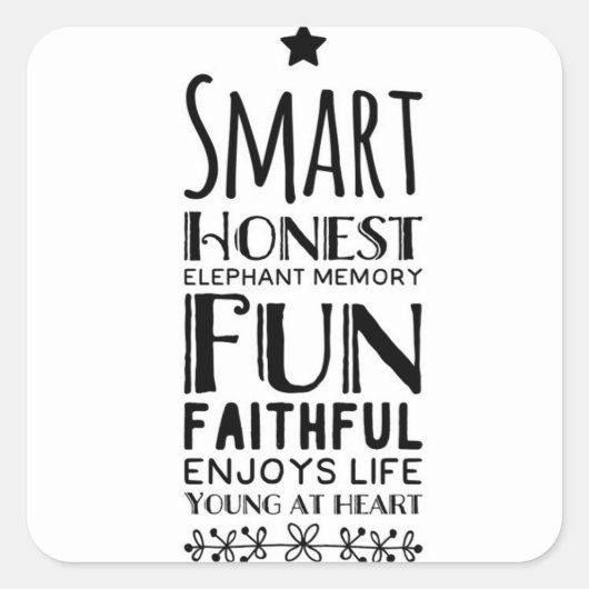 星とシェフィーの頭字語 スクエアシール (正面)