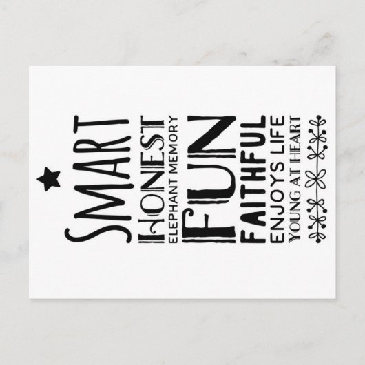 星とシェフィーの頭字語 ポストカード (正面)