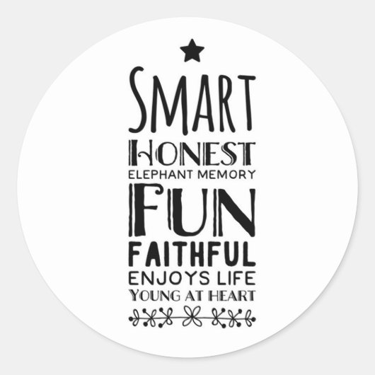 星とシェフィーの頭字語 ラウンドシール (正面)