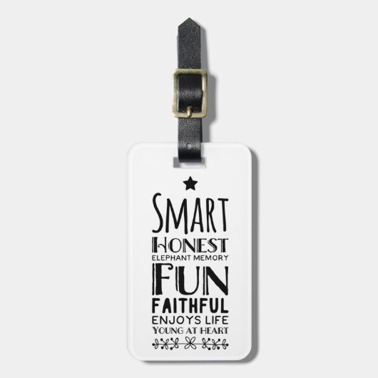 星とシェフィーの頭字語 ラゲッジタグ (正面縦)