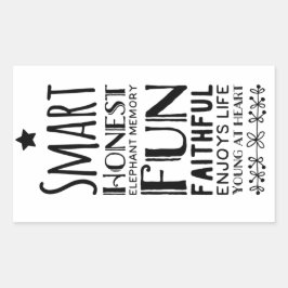 星とシェフィーの頭字語 長方形シール