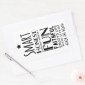 星とシェフィーの頭字語 長方形シール (封筒)