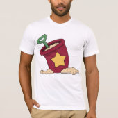 星とシャベル付きの赤い砂バケツ Tシャツ (正面)