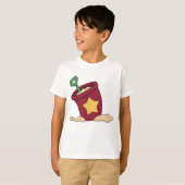 星とシャベル付き赤い砂バケツ Tシャツ (正面フル)