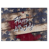 星とスタイルをストライプ表示する7月4日 カッティングボード (正面)