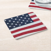 星とストライプがコースターを飲む スクエアペーパーコースター (アングル)