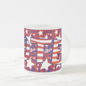 星とストライプで投票 – フロストグラスマグカップ (正面右)