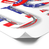 星とストライプのアメリカ ポスター (角)