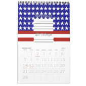 星とストライプのカレンダー カレンダー (2月 2027)