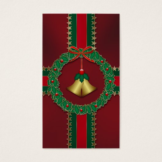 星とストライプのクリスマスブックマーク (正面)