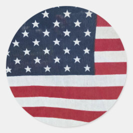 星とストライプのシール ラウンドシール