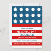 星とストライプのパーティの招待状 招待状 (正面)