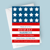星とストライプのパーティの招待状 招待状