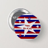 星とストライプのパーティーボタン 缶バッジ (正面&裏面)
