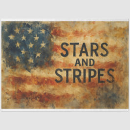 星とストライプの抽象化された分離紙 薄葉紙