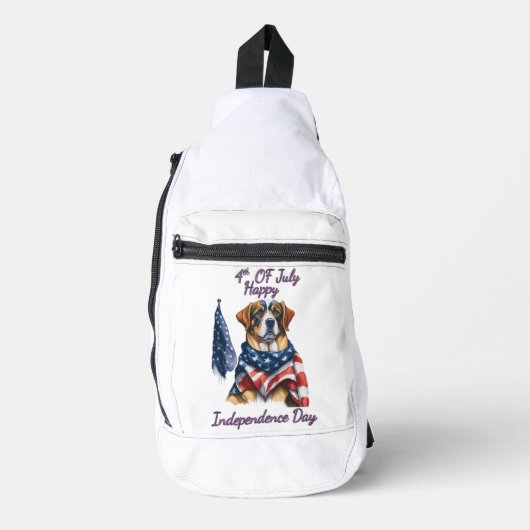 星とストライプの独立記念日にパトリオット スリングバッグ (正面)