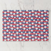 星とストライプの紙ランチョンマット ペーパーパッド (正面)