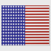 星とストライプの背景 ラッピングペーパー (フラット)