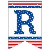 星とストライプの赤白青が投票に登録 バンティングフラッグ (第1の旗)