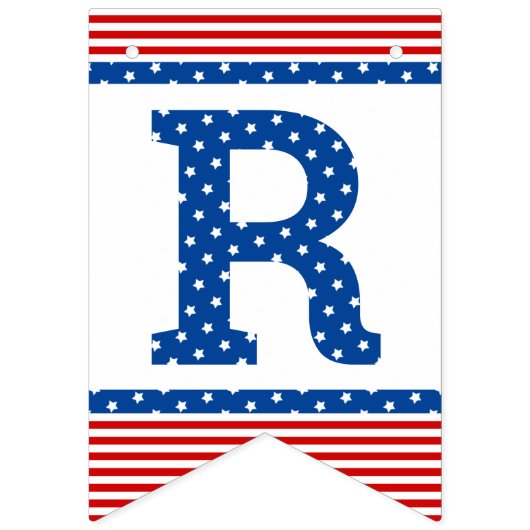 星とストライプの赤白青が投票に登録 バンティングフラッグ (第1の旗)