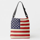 星とストライプはっきりした クロスボディバッグ (正面)