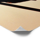 星とストライプを保持するカウボーイ、シルエット、 ポスター (角)