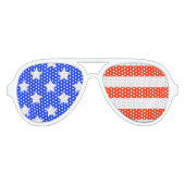 星とストライプデザインパーティー眼鏡 アビエーターサングラス (正面)