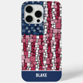 星とストライプモザイクパーソナライズされた Case-Mate iPhoneケース (裏面)