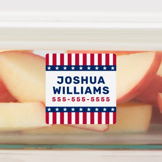 星とストライプ名の電話アメリカのプロパティ ラベル (貼付)