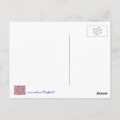 星とストライプ平和の看板はがき ポストカード (裏面)