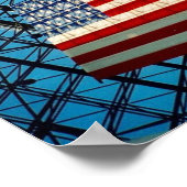 星とストライプ影 ポスター (角)