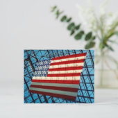 星とストライプ影 ポストカード (スタンド正面)