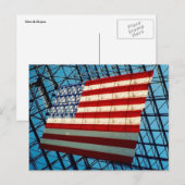 星とストライプ影 ポストカード (正面/裏面)