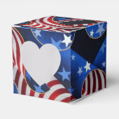 星とストライプ愛国的なカールハート優先ボックス フェイバーボックス (正面サイド)