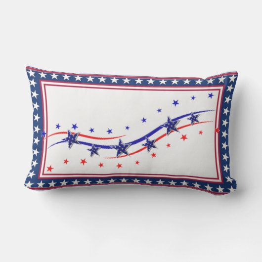 星とストライプ愛国的な投げアクセント枕 アウトドアクッション (裏面)