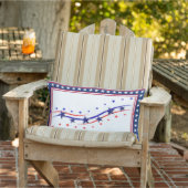 星とストライプ愛国的な投げアクセント枕 アウトドアクッション (椅子)