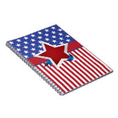 星とストライプ愛国的パターン ノートブック (右側)