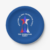 星とストライプ愛国者 ペーパープレート (正面)