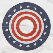 星とストライプ星（または名前なし） ワイングラスタグ (裏面)