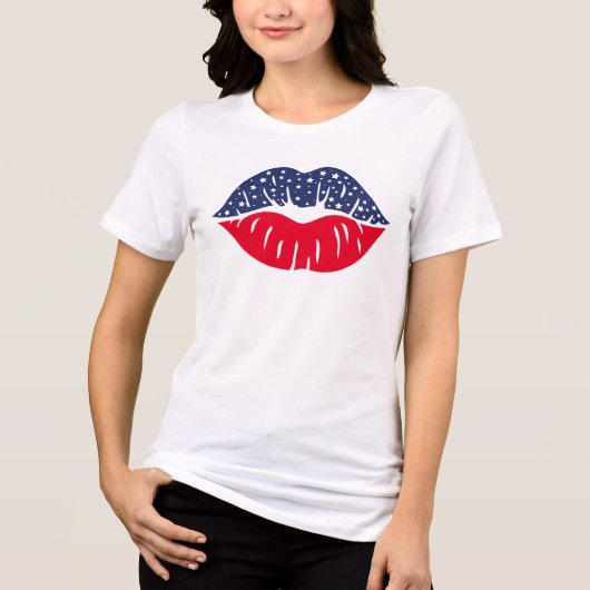 星とストライプ星 トライブレンドTシャツ (正面)