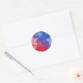 星とストライプ星 ラウンドシール (封筒)