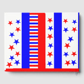 星とストライプ模様USA甘い16タイポグラフィ ゲストブック (裏面)