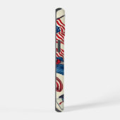 星とストライプ祖父の電ユニーク話ケース iPhone 15ケース (右側面)