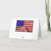 星とストライプ米国シルク国旗のグリーティングカード カード (裏面)