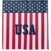 星とストライプ米国国旗のシャワーカーテン シャワーカーテン (正面)