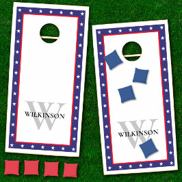 星とストライプ縁ど |家族モノグラム