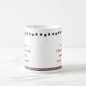 星とストライプ赤い白と青 コーヒーマグカップ (中央)