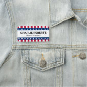 星とストライプ赤い青の愛国心 名札 (インサイチュ)