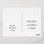 星とストライプ銀文字メリークリスマス 箔シーズンポストカード (裏面)