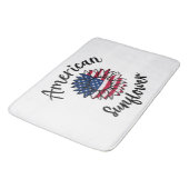 星とストライプ開花ひまわり バスマット (アングル)